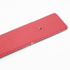 Hermes Reversible Belt Rouge/Dark Brown Size 90