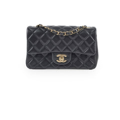 Chanel Mini Rectangular Lambskin Black Microchip 2022