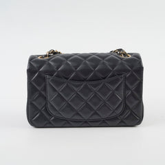 Chanel Mini Rectangular Lambskin Black Microchip 2022