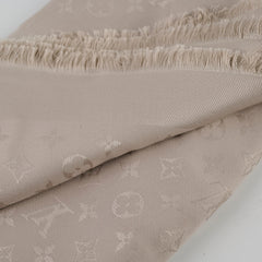 Louis Vuitton Chale Monogram Silk Shawl Beige