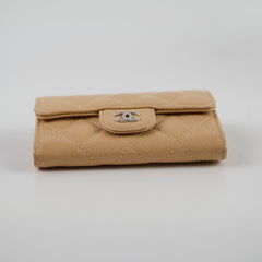 Chanel CC Caviar Beige Cardholder (Microchipped)
