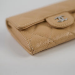 Chanel CC Caviar Beige Cardholder (Microchipped)
