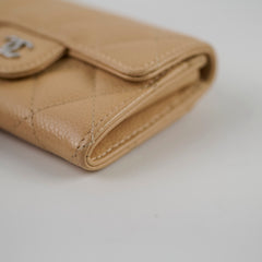 Chanel CC Caviar Beige Cardholder (Microchipped)