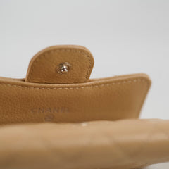 Chanel CC Caviar Beige Cardholder (Microchipped)