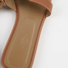 Hermes Oran Sandals Gold Size 40