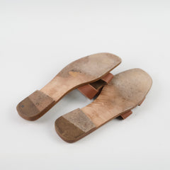 Hermes Oran Sandals Gold Size 40