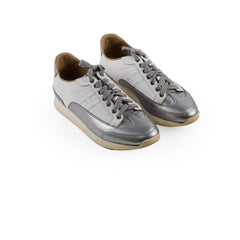 Hermes Femme Goal Sneakers Silver/White Size 38