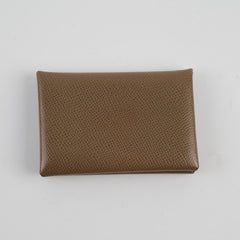 Hermes Calvi Cardholder Epsom Etoupe 2023