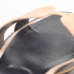 Hermes Oran Sandals Pink/Nude Strass Size 38