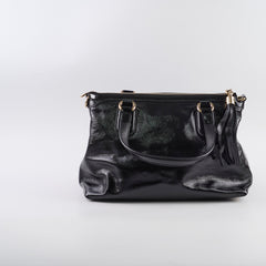 Gucci Soft Patent Leather Tote Black