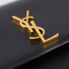Saint Laurent Large Kate Bag Black Gold