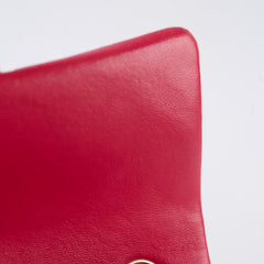 Chanel Mini Rectangular Lambskin LGHW Dark Pink Series 21