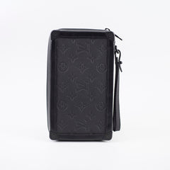 Louis Vuitton Soft Trunk Clutch Monogram Embossed Black