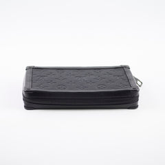 Louis Vuitton Soft Trunk Clutch Monogram Embossed Black