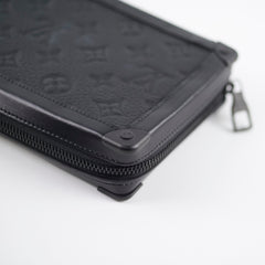 Louis Vuitton Soft Trunk Clutch Monogram Embossed Black