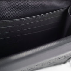Louis Vuitton Soft Trunk Clutch Monogram Embossed Black