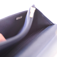 Chanel Caviar Wallet On Chain WOC Navy Series 29
