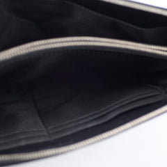 Chanel Double Zip Caviar Pouch Black SHW