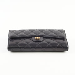 Chanel Long Wallet Calfskin Black serial 24