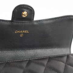 Chanel Long Wallet Calfskin Black serial 24