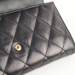 Chanel Long Wallet Calfskin Black serial 24