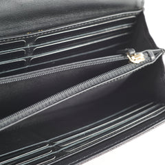 Chanel Long Wallet Calfskin Black serial 24