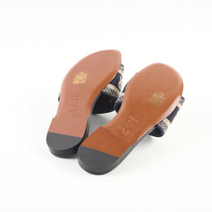 Christian Dior D-Way Slides Navy 34