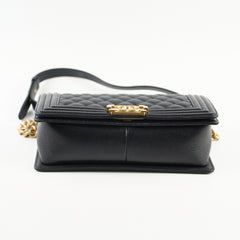Chanel Old Medium Caviar Boy Bag GHW (Microchip)