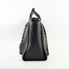 Chanel Deauville Large Leather Tote Black Series 31
