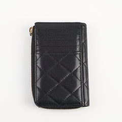 Chanel Cardholder Black Caviar Microchip