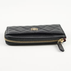 Chanel Cardholder Black Caviar Microchip