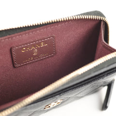 Chanel Cardholder Black Caviar Microchip