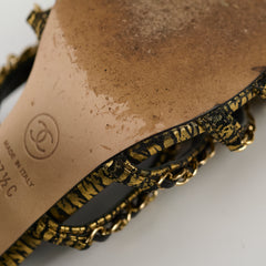 Chanel Chain Pumps Gold 17p size 37.5