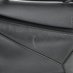 Loewe Small Puzzle Bag Black Silver Hardware