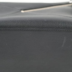 Loewe Small Puzzle Bag Black Silver Hardware