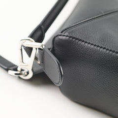 Loewe Small Puzzle Bag Black Silver Hardware