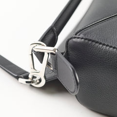 Loewe Small Puzzle Bag Black Silver Hardware