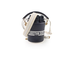 Christian Dior Micro Bucket Bag Navy/White