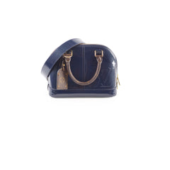 Louis Vuitton Navy/Monogram Alma BB Vernis/Canvas