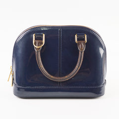 Louis Vuitton Navy/Monogram Alma BB Vernis/Canvas