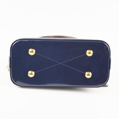 Louis Vuitton Navy/Monogram Alma BB Vernis/Canvas