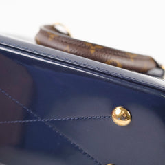 Louis Vuitton Navy/Monogram Alma BB Vernis/Canvas