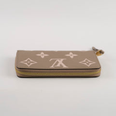 Louis Vuitton Empreinte Zippy Wallet Bicolour Beige