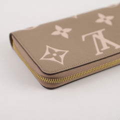 Louis Vuitton Empreinte Zippy Wallet Bicolour Beige