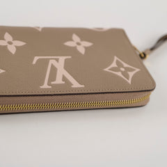 Louis Vuitton Empreinte Zippy Wallet Bicolour Beige