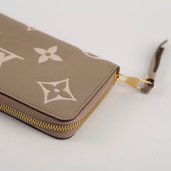 Louis Vuitton Empreinte Zippy Wallet Bicolour Beige