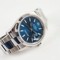 Rolex Oyster Perpectual Datejust 36mm Blue Face Watch 126234