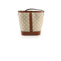 Celine Medium Bucket Bag in Triomphe Canvas and calfskin