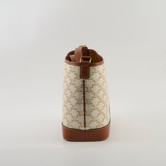 Celine Medium Bucket Bag in Triomphe Canvas and calfskin