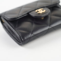 Chanel Caviar Clutch with Chain Black